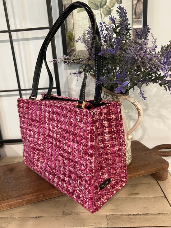 kate spade Handbags - kate spade Pink Tweed Tote with Black Handles
